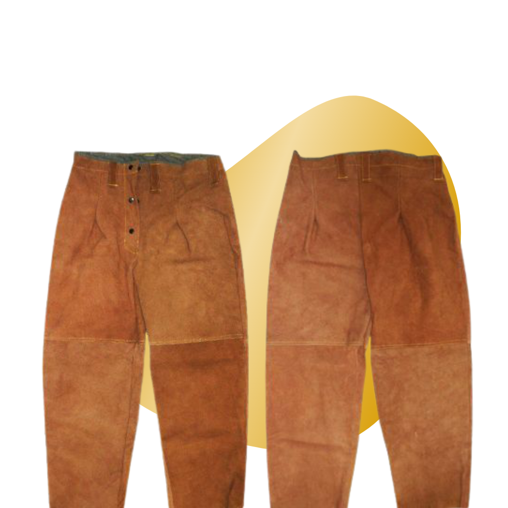 GUNSA Brown Leather Welding Pants